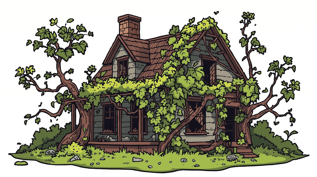 Ein Dreckiges Haus welches gereinigt werden muss, grünfplege